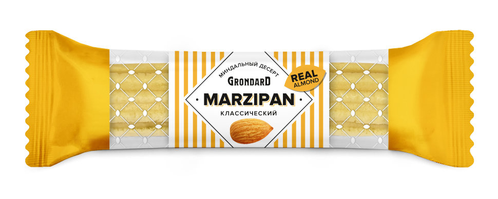  TM Grondard   (10361) Батончики НЕглазированные Марципановые Классика, (28шт по 40г)        в Екатеринбурге