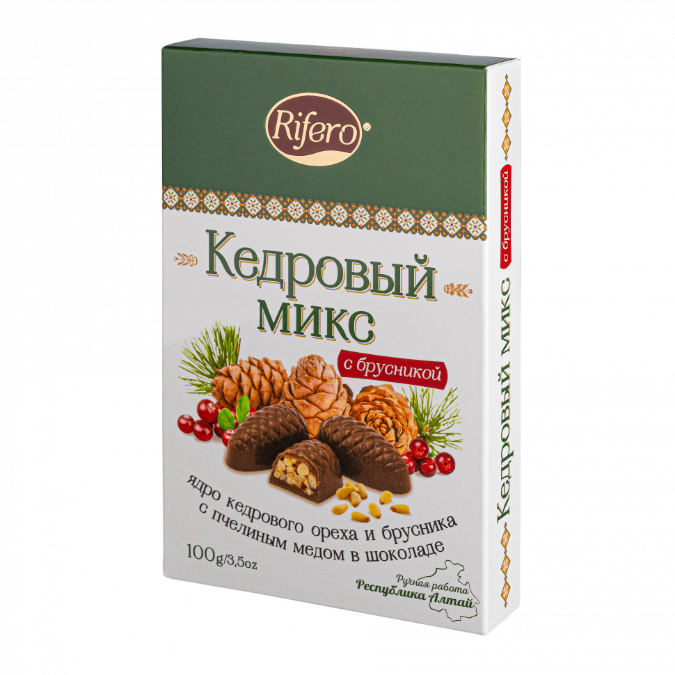  Риф и ко Конфеты "Кедровый микс БРУСНИКА" 100г    в Екатеринбурге