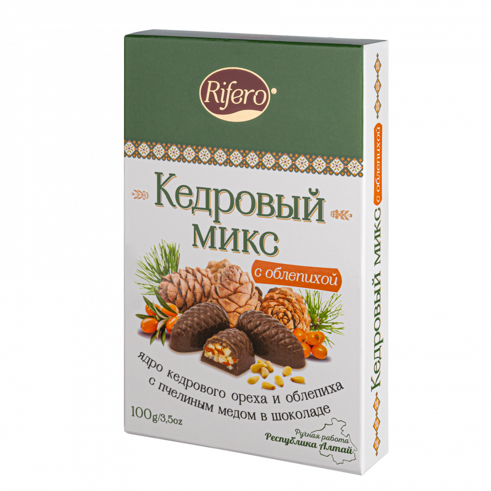  Риф и ко Конфеты "Кедровый микс ОБЛЕПИХА" 100г      в Екатеринбурге