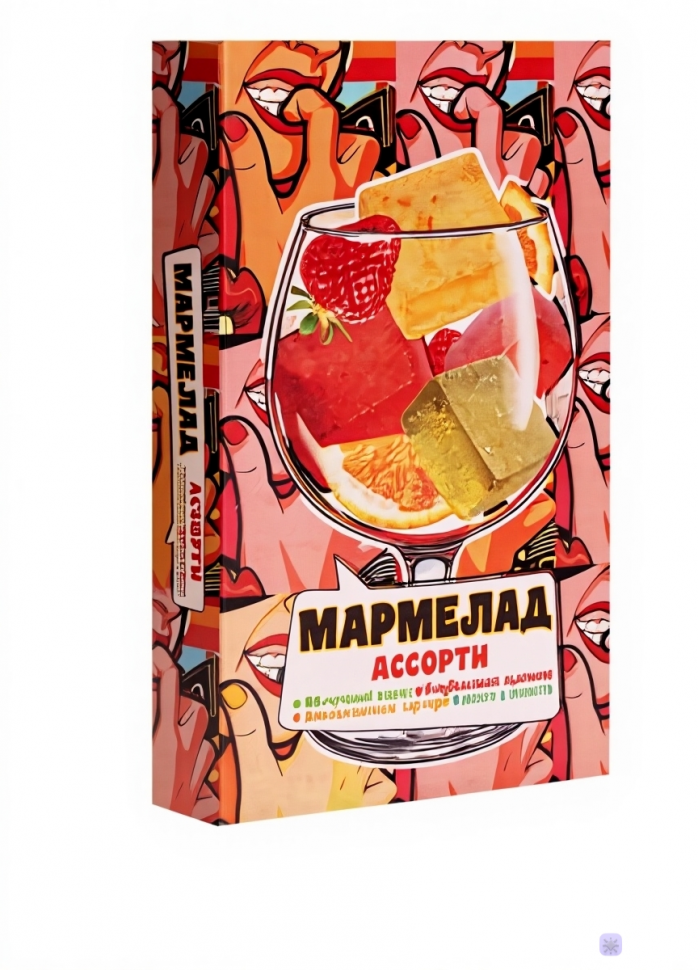  Мармелад АлкоАссорти(яблочный виски, клубничный просекко, апельсиновый вермут, лайм текила) 110г в Екатеринбурге