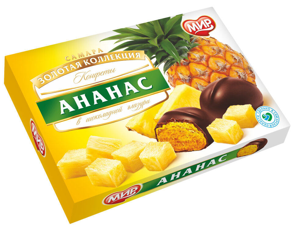  КФ МИР Ананас в шоколадной глазури 160г в Екатеринбурге