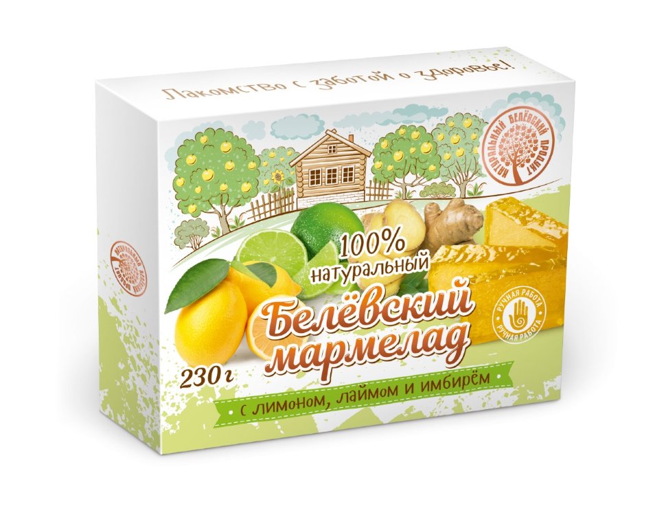  Мармелад белевский "Лимон-лайм-имбирь" 230г  в Екатеринбурге